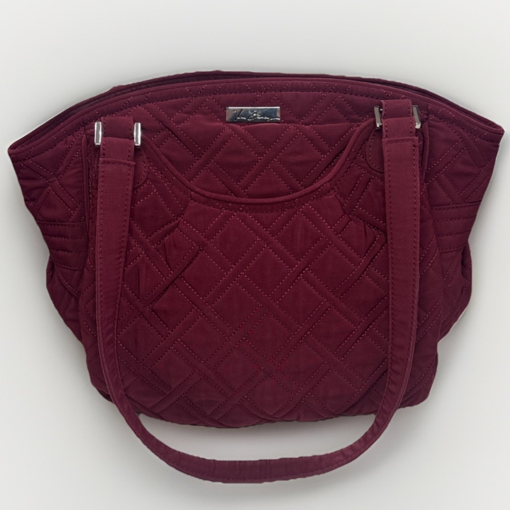 Vera Bradley Glenna Quilted Wine Burgundy Microfiber Bag